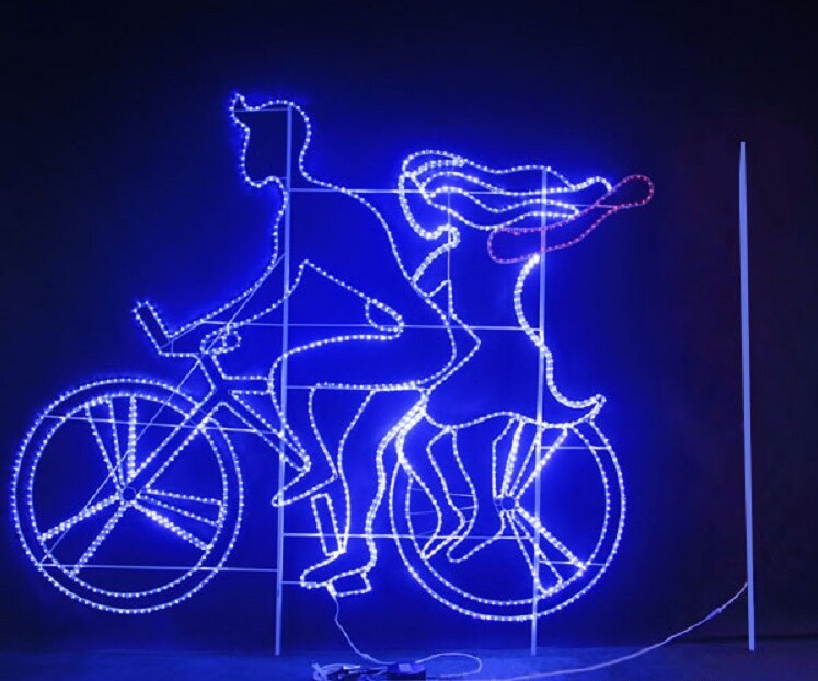 燈光節單車造型燈